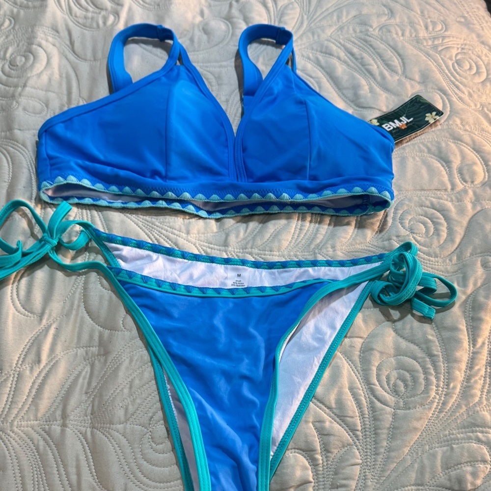 Blue and Teal Women's‎ Bikini Set